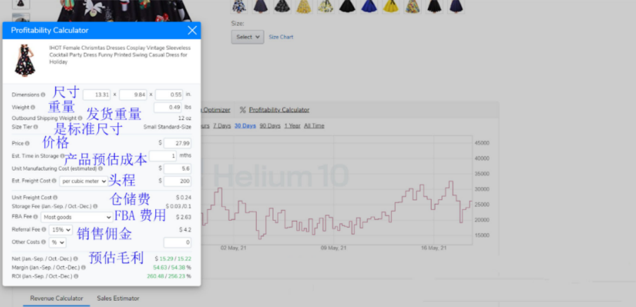 亚马逊选品利润计算