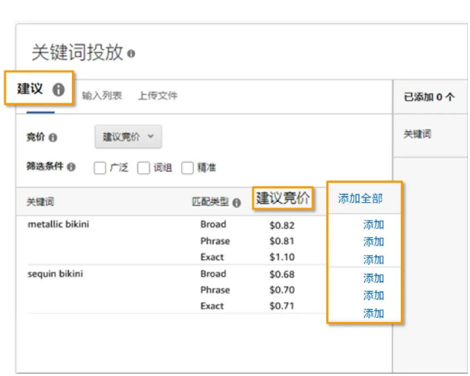 亚马逊广告选词